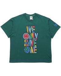 adidas - Originals Artist Tee Ss Earth Printing Sports Round Neck Short Sleeve Forest - Lyst