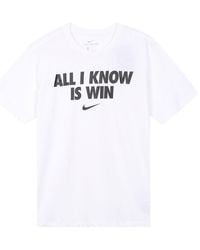 Nike - All I Know Is Win Casual Sport Alphabet Printing Short Sleeve - Lyst