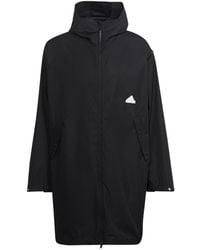 adidas - Logo Solid Color Hooded Jacket Windbreaker - Lyst