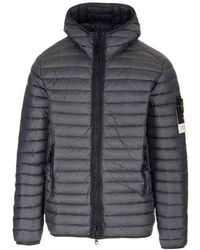 Stone Island - Light Puffer Packable Jacket 'Lead' - Lyst