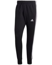adidas - Essentials French Terry Tapered Cuff 3- Stripes Joggers - Lyst