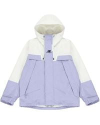 New Balance - Logo Embroidered Colorblock Hooded Jacket Couple Style - Lyst