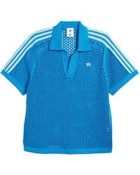 adidas - X Clot Fw24 Crochet Polo Shirt Asia Sizing 'Bright' - Lyst