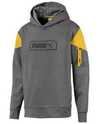 PUMA - Casual Sports Splicing Alphabet Printing Hooded Colorblock Long Sleeves - Lyst