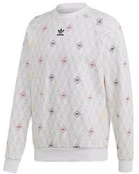 adidas - Originals Version Logo Printing Casual Sports Round Neck Pullover Long Sleeves - Lyst