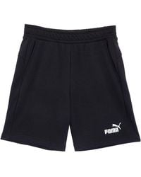 PUMA - Logo Essentials Sweat Shorts - Lyst