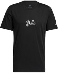 adidas - Alphabet Printing Sports Round Neck Short Sleeve T-Shirt - Lyst