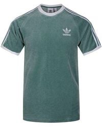 adidas - Originals Cozy Tee Casual Round Neck Loose Logo Stripe Short Sleeve - Lyst
