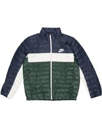 Nike - Athleisure Casual Sports Stand Collar Protection Against Cold Stay Warm Jacket Colorblock - Lyst
