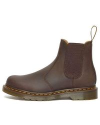 Dr. Martens - 2976 Yellow Stitch Crazy Horse Leather Chelsea Boots - Lyst