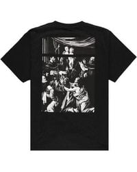 Off-White c/o Virgil Abloh - Ss20 Caravaggio Square Back Logo-Print Loose Short Sleeve - Lyst