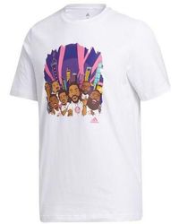 adidas - Shanghai Tee Cartoon Printing Basketball Sports Short Sleeve - Lyst