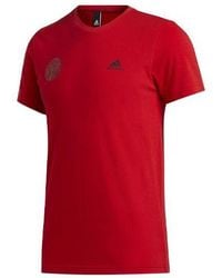 adidas - Alphabet Logo Printing Short Sleeve - Lyst
