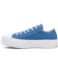 Converse - (Wmns) Renew Cotton Chuck Taylor All Star Platform Low 'Coast' - Lyst