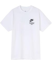 Nike - Printing Alphabet Logo Round Neck Cotton Short Sleeve - Lyst