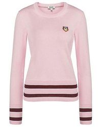 KENZO - (Wmns) Tiger Embroidered Round Neck Long Sleeves Pullover Hoodie - Lyst