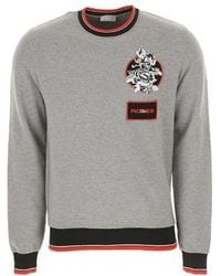 Dior - Rose Embroidered Cotton Crewneck Pullover For - Lyst