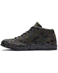 Converse - One Star Retro Mid Tops Skateboarding Shoes Camouflage - Lyst