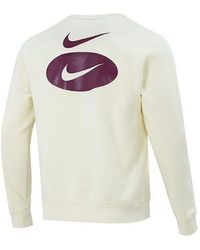 Nike - As Nsw Sl Bb Crew Casual Sports Fleece Lined Round Neck Long Sleeves - Lyst