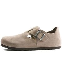 Birkenstock - London Suede 'Taupe' - Lyst