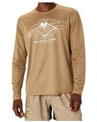 Asics - Fujitrail Running Long Sleeves T-Shirt 'Oatmeal' - Lyst