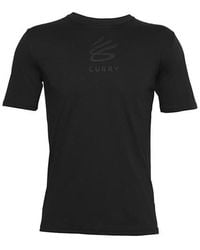 Under Armour - Curry Logo Printing Round Neck Loose Short Sleeve - Lyst