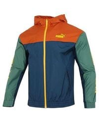 PUMA - Colourblock Hooded Windbreaker Logo - Lyst