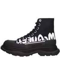 McQueen - (Wmns) Tread Slick Graffiti Logo Boots - Lyst