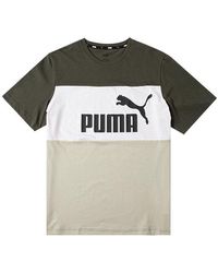 PUMA - Essential Colorblock T-shirts - Lyst