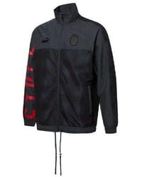 PUMA - Stand Collar Zipper Long Sleeves Logo Jacket - Lyst
