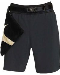 Nike - X Mmw Crossover Solid Color Yoga 3 In 1 Sports Shorts Black - Lyst