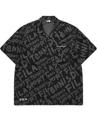 Fila - Logo Full Print Loose Short Sleeve Shirt - Lyst