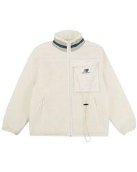 New Balance - Stay Warm Stand Collar Knit Lamb's Wool Jacket Couple Style - Lyst