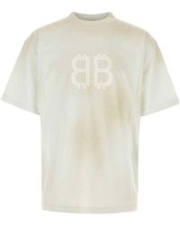 Balenciaga - Bb Paris Strass T-Shirt Medium Fit 'Dirty' - Lyst