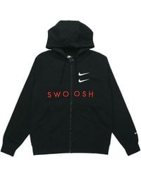 Nike - As Sportswear Swoosh Hoodie Fz Ft - Lyst