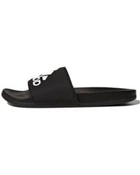 adidas - Adilette Cloudfoam Plus Slides 'Core' - Lyst