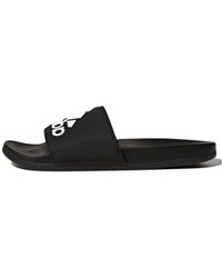 adidas - Adilette Cloudfoam Plus Slides 'Core' - Lyst