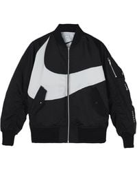 Nike - Sportswear Swoosh Therma-Fit Contrasting Colors Large Logo Reversible Loose Aviator Padded Jacket - Lyst
