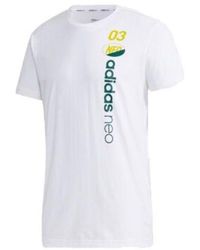 adidas - Neo Casual Cozy Sports Round Neck Short Sleeve - Lyst