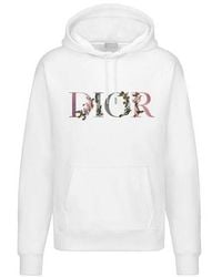 Dior - Flowers Floral Logo Embroidered Printed Loose Hooded Sweatshirt For - Lyst