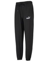 PUMA - Logo Straight Fit Trackpants - Lyst