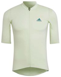 adidas - Logo Printing Stripe Zipper Half Sleeve Creamy White T-shirt - Lyst
