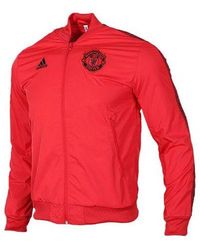 adidas - Soccer/Football Manchester United Long Sleeves Zipper Jacket Sports - Lyst
