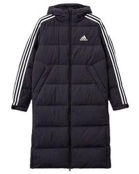 adidas - 3st Long Coat Outdoor Sports Hooded Stay Warm Down Jacket - Lyst