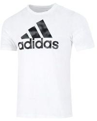 adidas - Camo T Athleisure Casual Sports Logo Round Neck Short Sleeve T-Shirt - Lyst