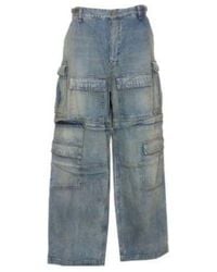 Balenciaga - (Wmns) 24Ss Zipper Type 2Way Denim Cargo Pants - Lyst