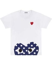 COMME DES GARÇONS PLAY - (Wmns) Polka Dot Half Heart Tee - Lyst