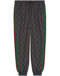 Gucci - Jumbo Gg Jogging Pant With Web Dark' - Lyst