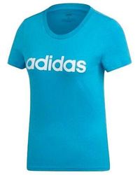 adidas - (Wmns) Alphabet Logo Printing Short Sleeve - Lyst