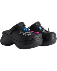 Balenciaga X Crocs Embellished Platform Clogs in Black | Lyst